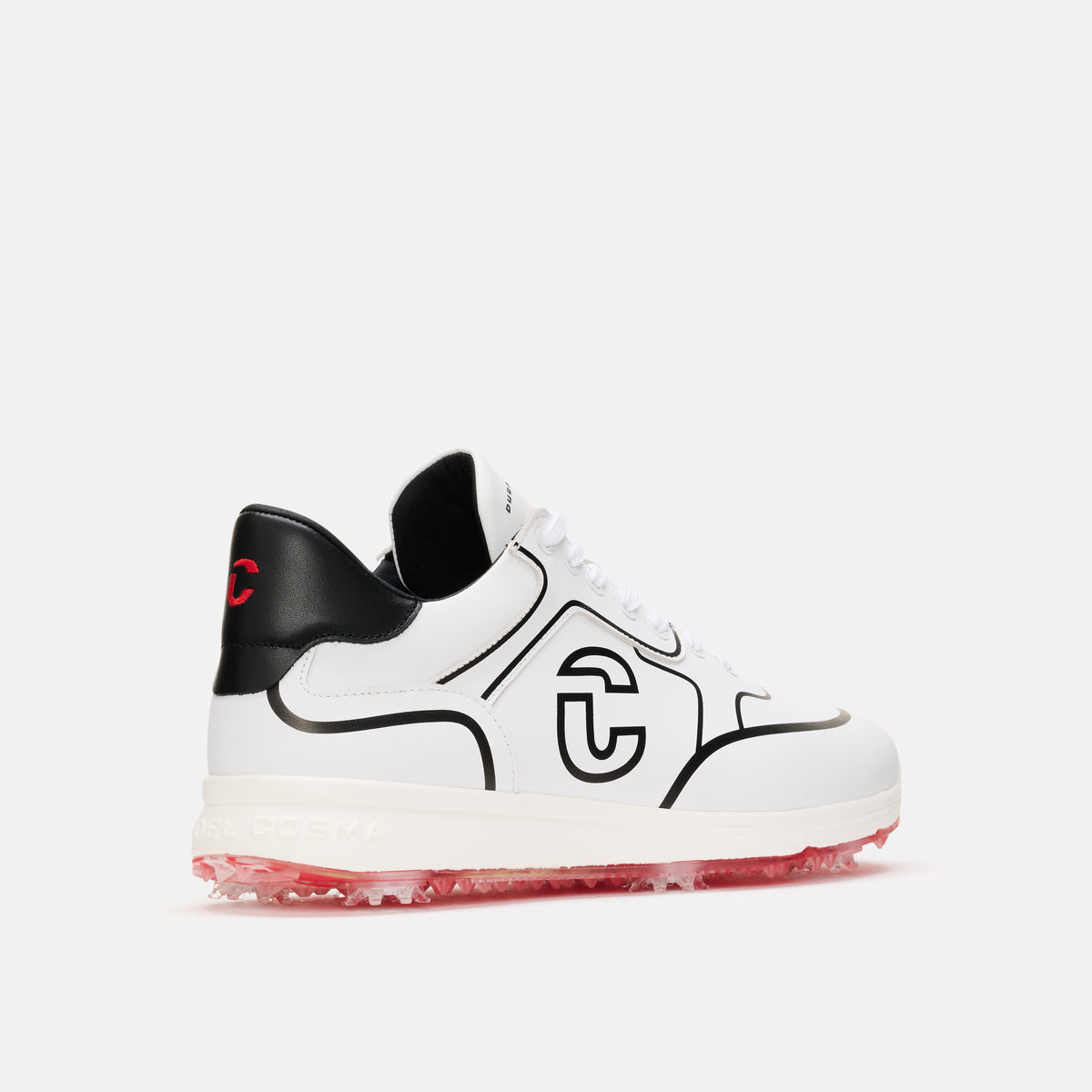Duca Del Cosma Orlando Pro Spiked Golf Shoes - SAMPLE - White / Black