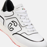 Duca Del Cosma Orlando Pro Spiked Golf Shoes - SAMPLE - White / Black