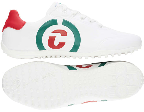 Duca Del Cosma Kingscup Spikeless Golf Shoes - SAMPLE - White / Green