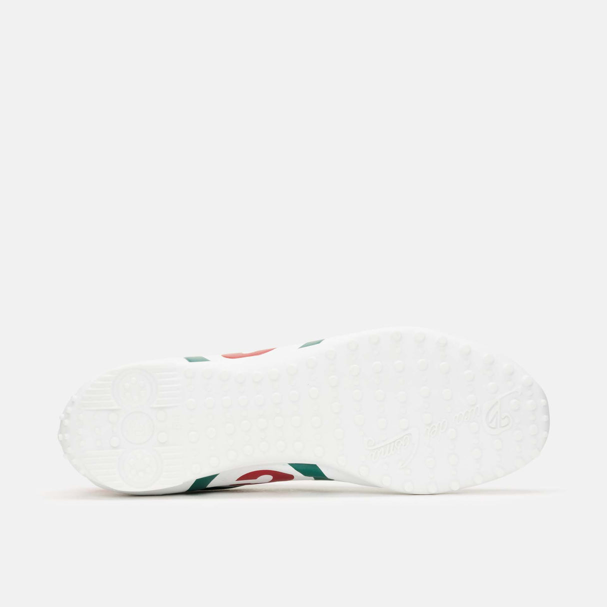 Duca Del Cosma Kingscup Premium Spikeless Golf Shoes - White /Green / Red - Handmade in 🇵🇹
