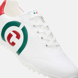 Duca Del Cosma Kingscup Premium Spikeless Golf Shoes - White /Green / Red - Handmade in 🇵🇹