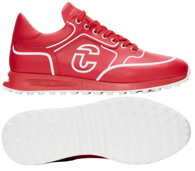 Duca Del Cosma Flyer Premium Spikeless Golf Shoes - Red - Handmade in 🇵🇹