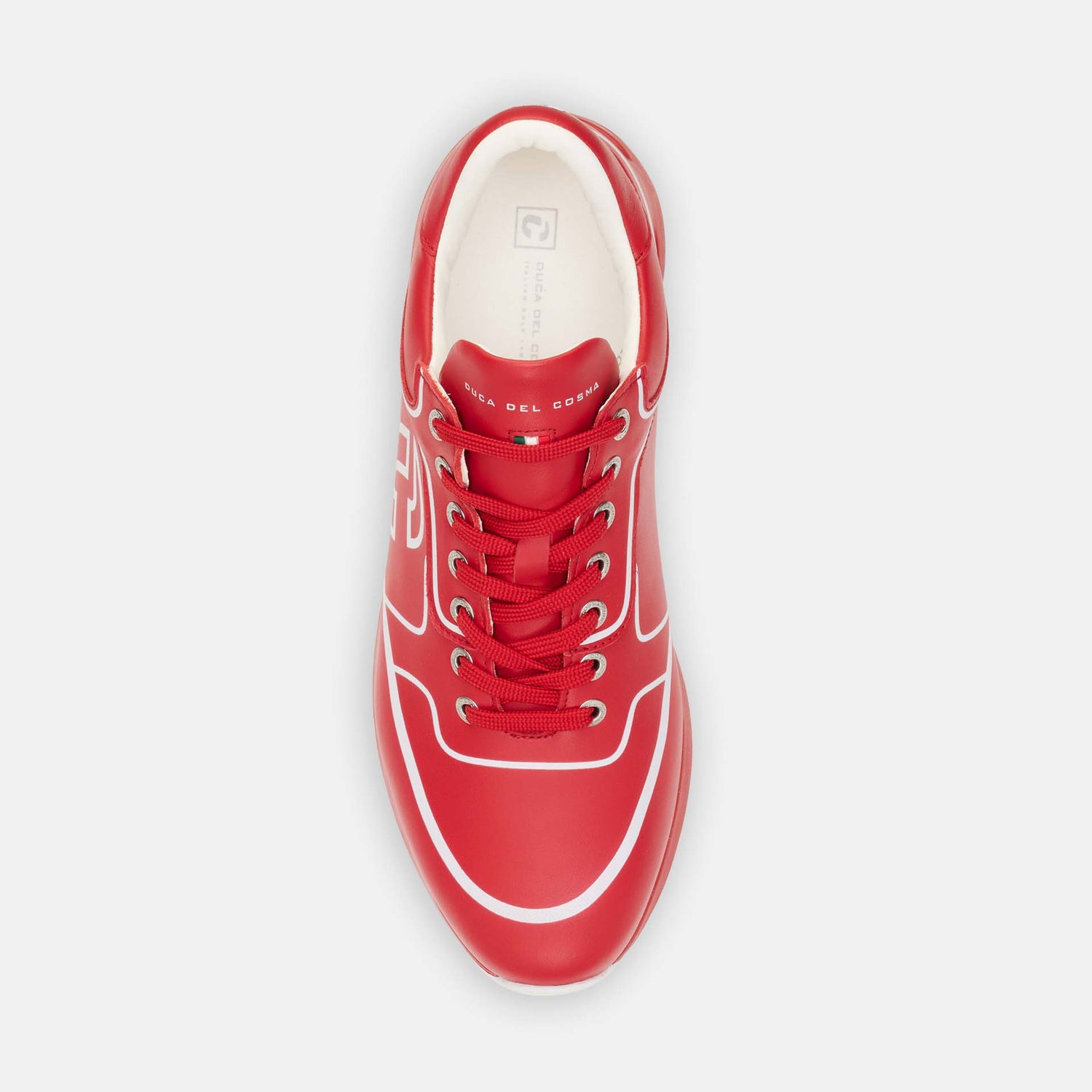 Duca Del Cosma Flyer Premium Spikeless Golf Shoes - Red - Handmade in 🇵🇹