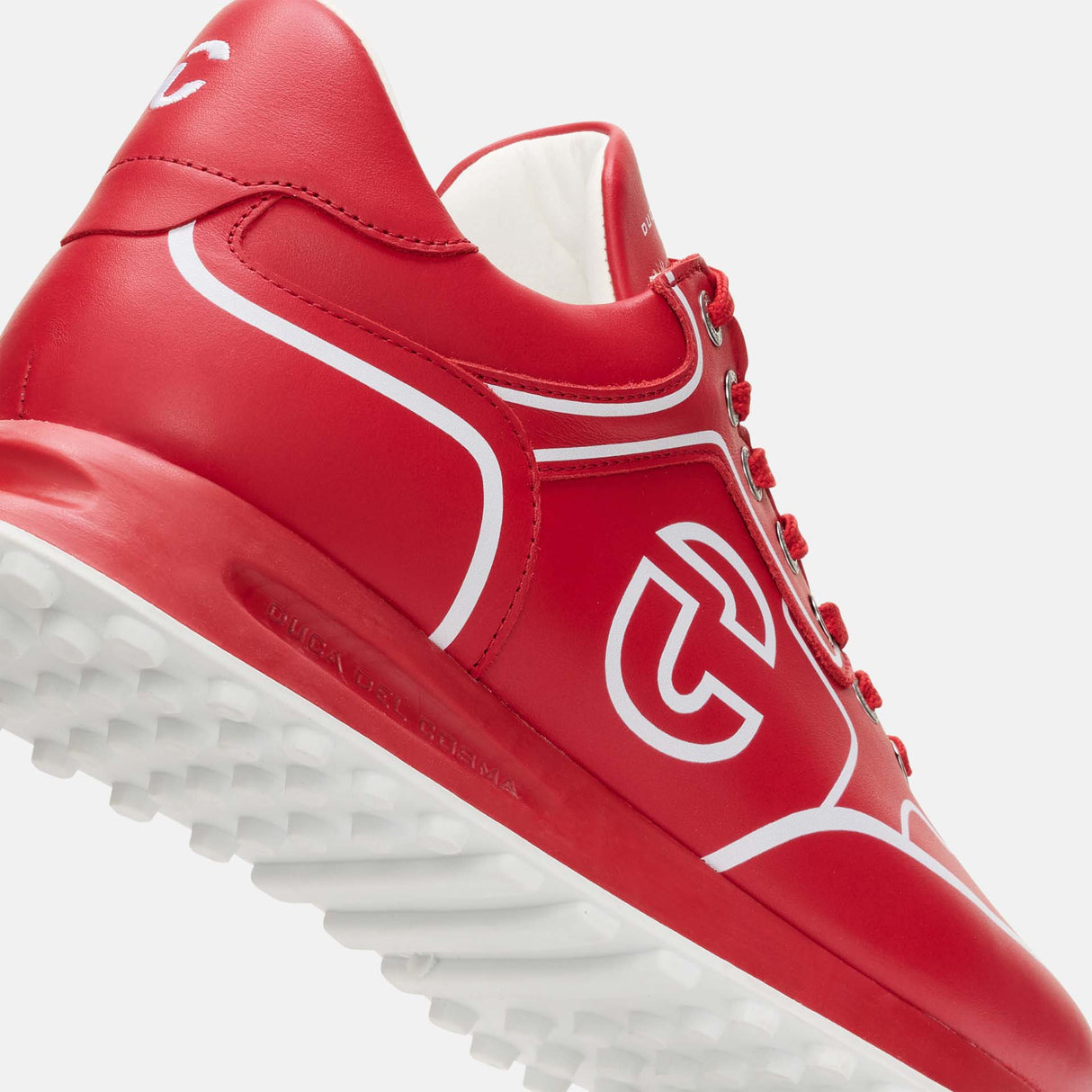Duca Del Cosma Flyer Premium Spikeless Golf Shoes - Red - Handmade in 🇵🇹