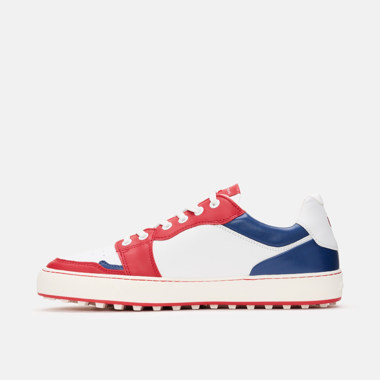 Duca Del Cosma Giordano Premium Spikeless Golf Shoes - White / Red / Navy - Handmade in 🇵🇹