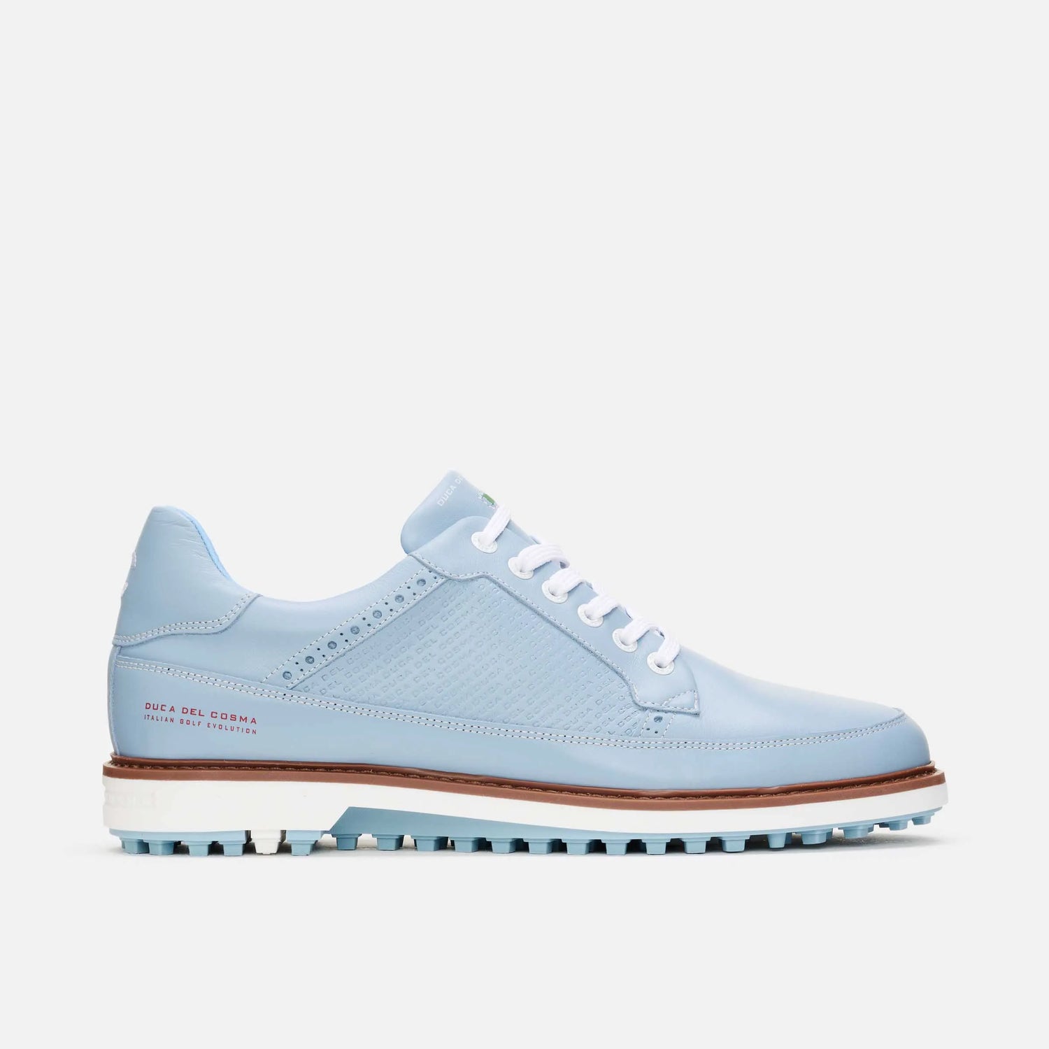 Duca Del Cosma Davinci Leggero Premium Spikeless Golf Shoes - Light Blue - Handmade in 🇵🇹