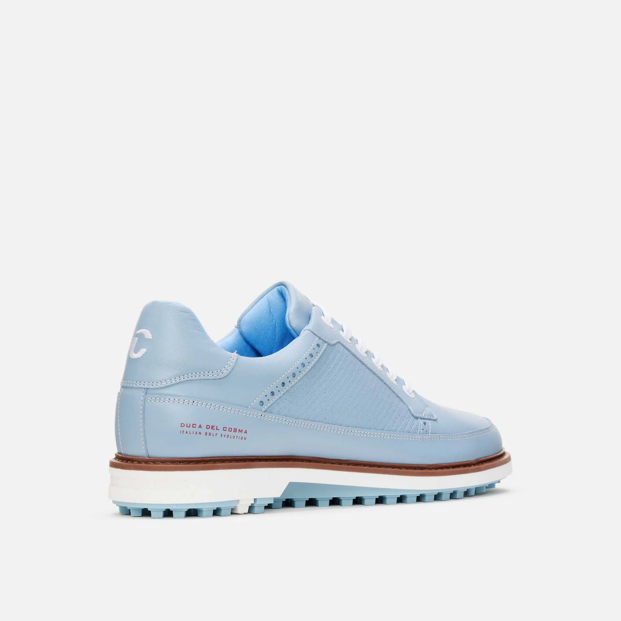 Duca Del Cosma Davinci Leggero Premium Spikeless Golf Shoes - Light Blue - Handmade in 🇵🇹
