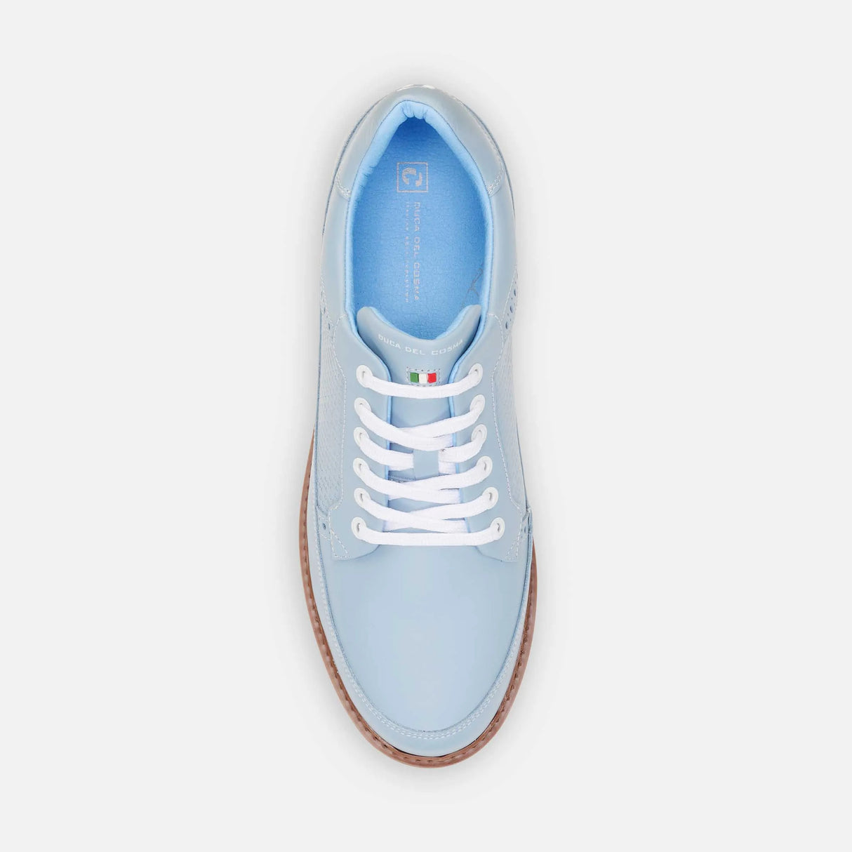 Duca Del Cosma Davinci Leggero Premium Spikeless Golf Shoes - Light Blue - Handmade in 🇵🇹