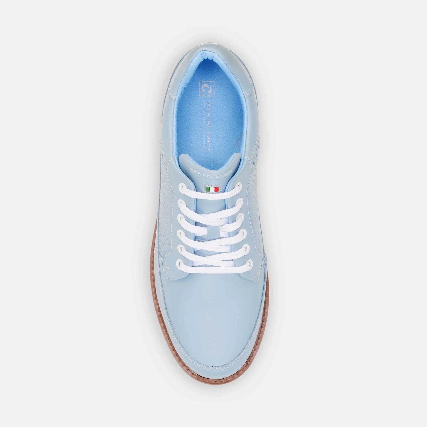 Duca Del Cosma Davinci Leggero Premium Spikeless Golf Shoes - Light Blue - Handmade in 🇵🇹