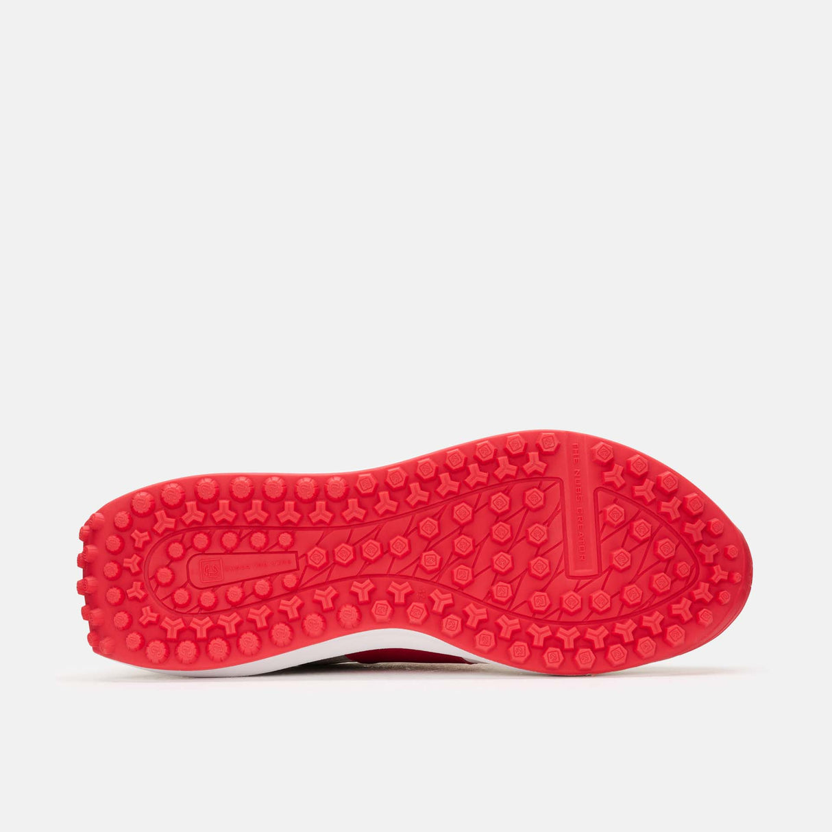 Duca Del Cosma Jubilee Premium Spikeless Golf Shoes - White / Red  - Handmade in 🇵🇹