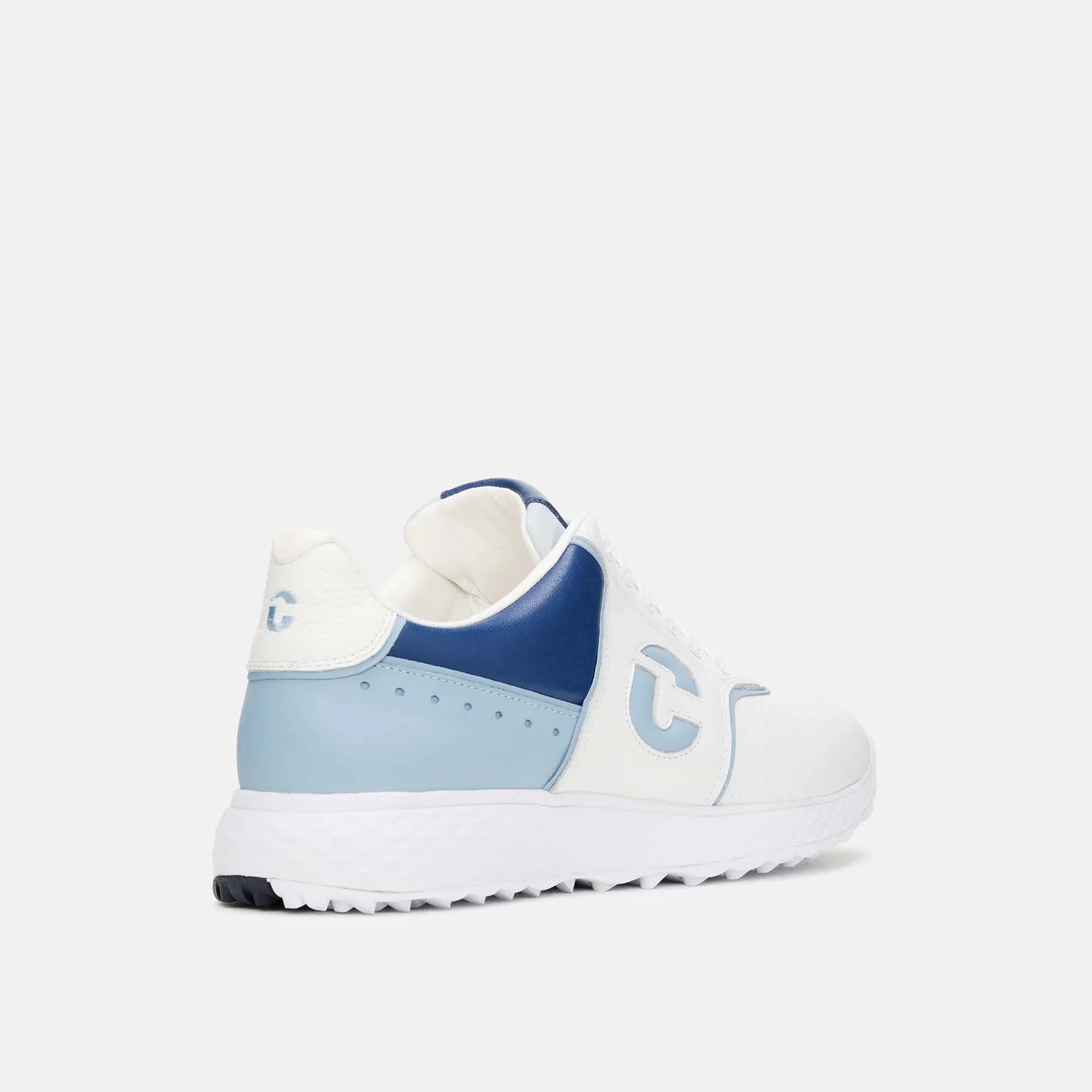 Duca Del Cosma Positano Premium Spikeless Golf Shoes - White / Blue - Handmade in 🇵🇹