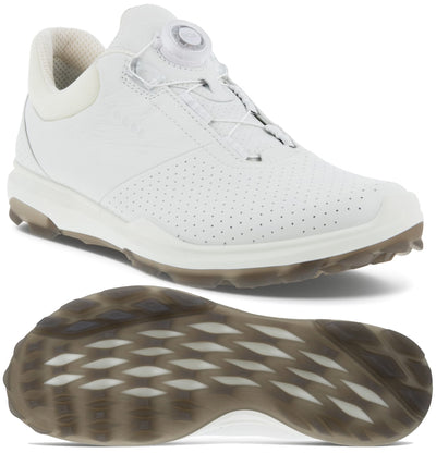 Ecco Biom Hybrid 3 BOA Golf Shoes  - Spikeless - Yak Leather - White
