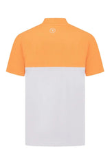 Reflo Tobol 1/4 Zip Blade Neck Golf Polo Shirt - Tangerine / White