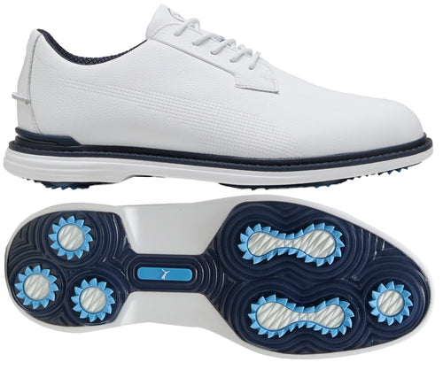 Puma Royale Premium Golf Shoes - White / Navy