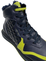 Duca Del Cosma Lipari Spikeless Winter Golf Boots Shoes - SAMPLE - Navy / Lime
