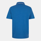Original Penguin Contrast Collar Heathered Golf Polo Shirt - Vallarta Blue