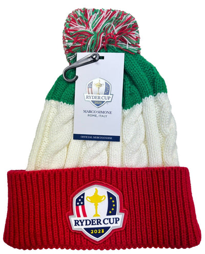 Ryder Cup 2023 Marco Simone Cable Knit Bobble Hat - Italy Colours