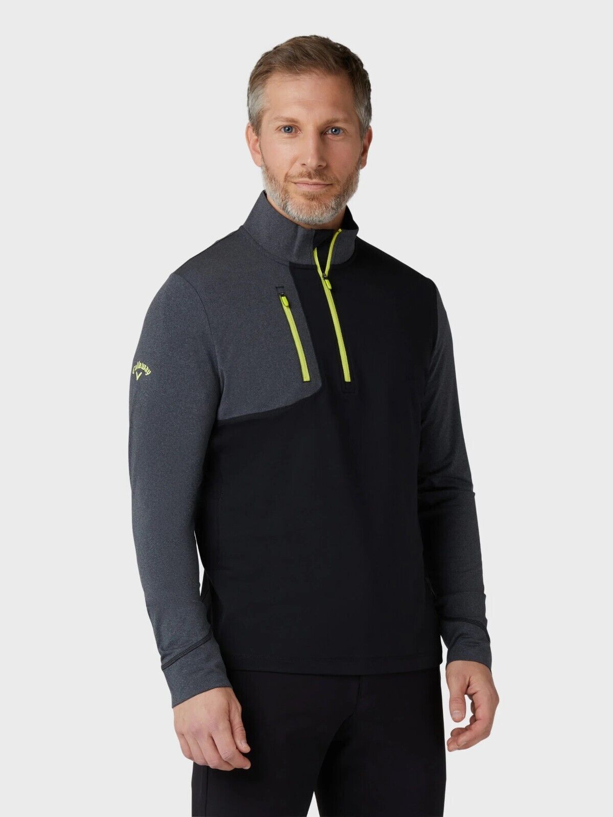 Callaway Golf Aquapel Mixed Media 1/4 Zip Pullover - Black