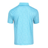 Reflo Adriatic Pattern Golf Polo Shirt - Aqua