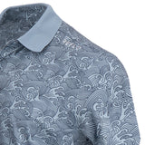 Reflo Adriatic Pattern Golf Polo Shirt - Grey
