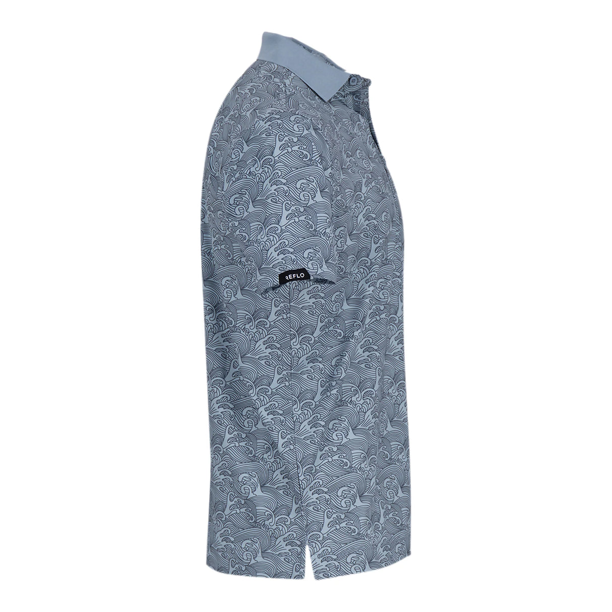 Reflo Adriatic Pattern Golf Polo Shirt - Grey