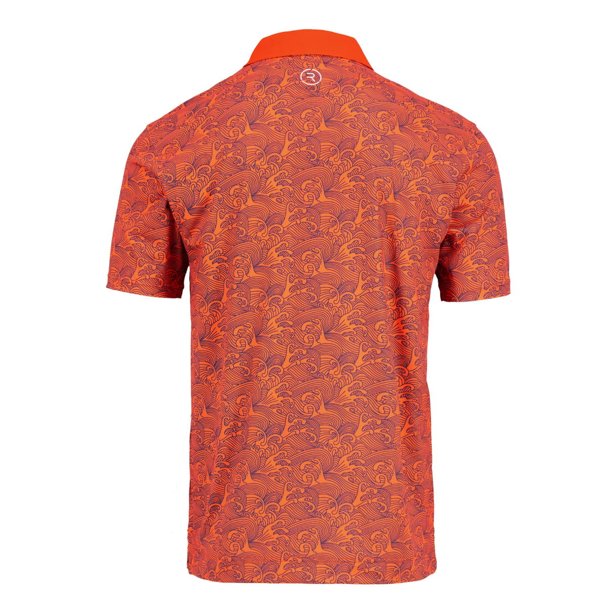 Reflo Adriatic Pattern Golf Polo Shirt - Red / Navy