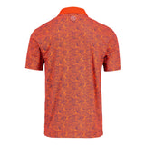 Reflo Adriatic Pattern Golf Polo Shirt - Red / Navy
