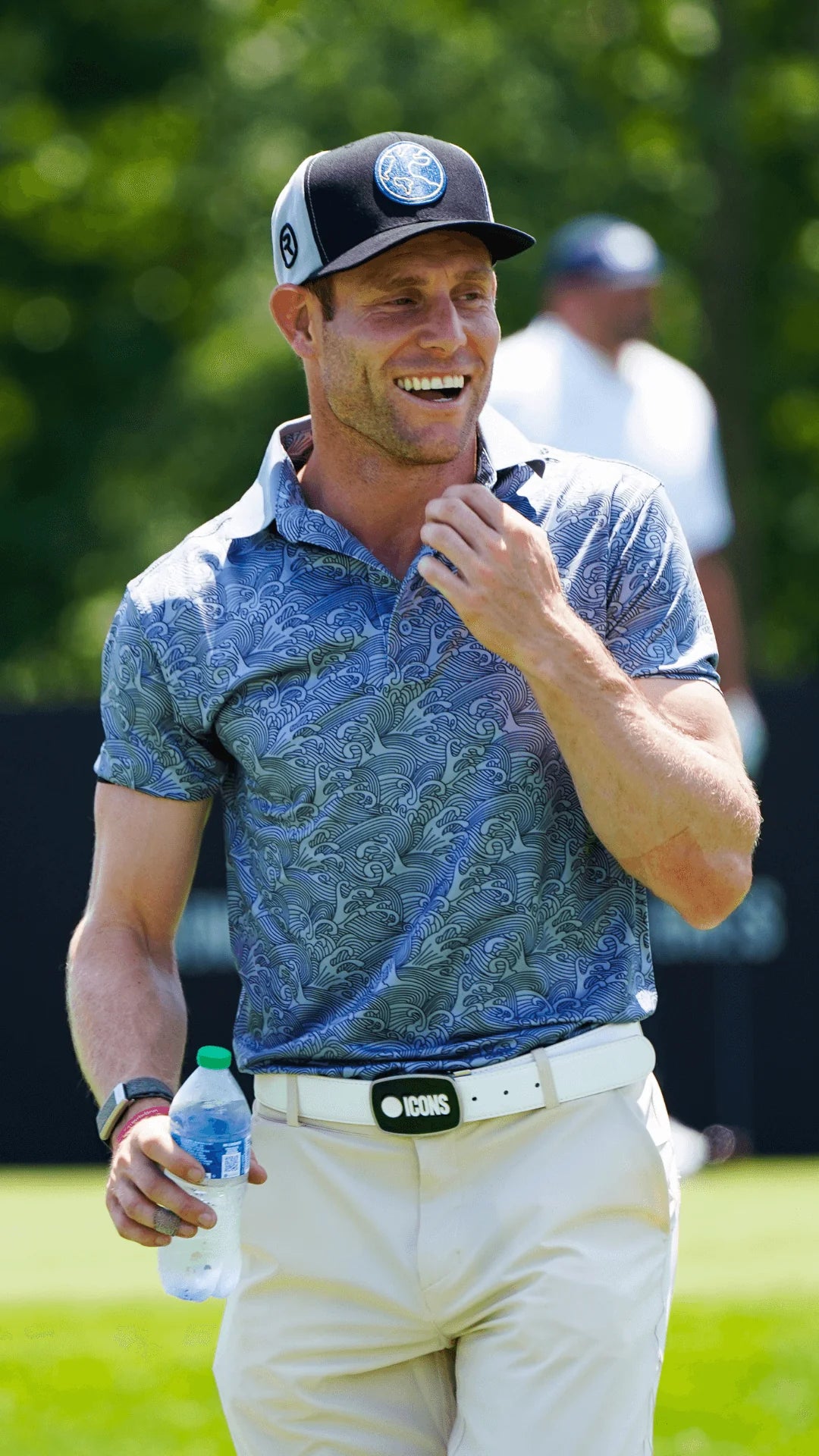 Reflo Adriatic Pattern Golf Polo Shirt - Grey