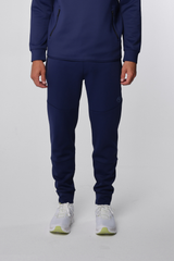 Reflo Aldan Performance Modern Tapered Golf Cuffed Jogger Trousers - Deep Navy