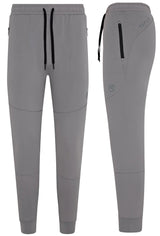 Reflo Aldan Performance Modern Tapered Golf Cuffed Jogger Trousers - Warm Grey
