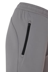 Reflo Aldan Performance Modern Tapered Golf Cuffed Jogger Trousers - Warm Grey