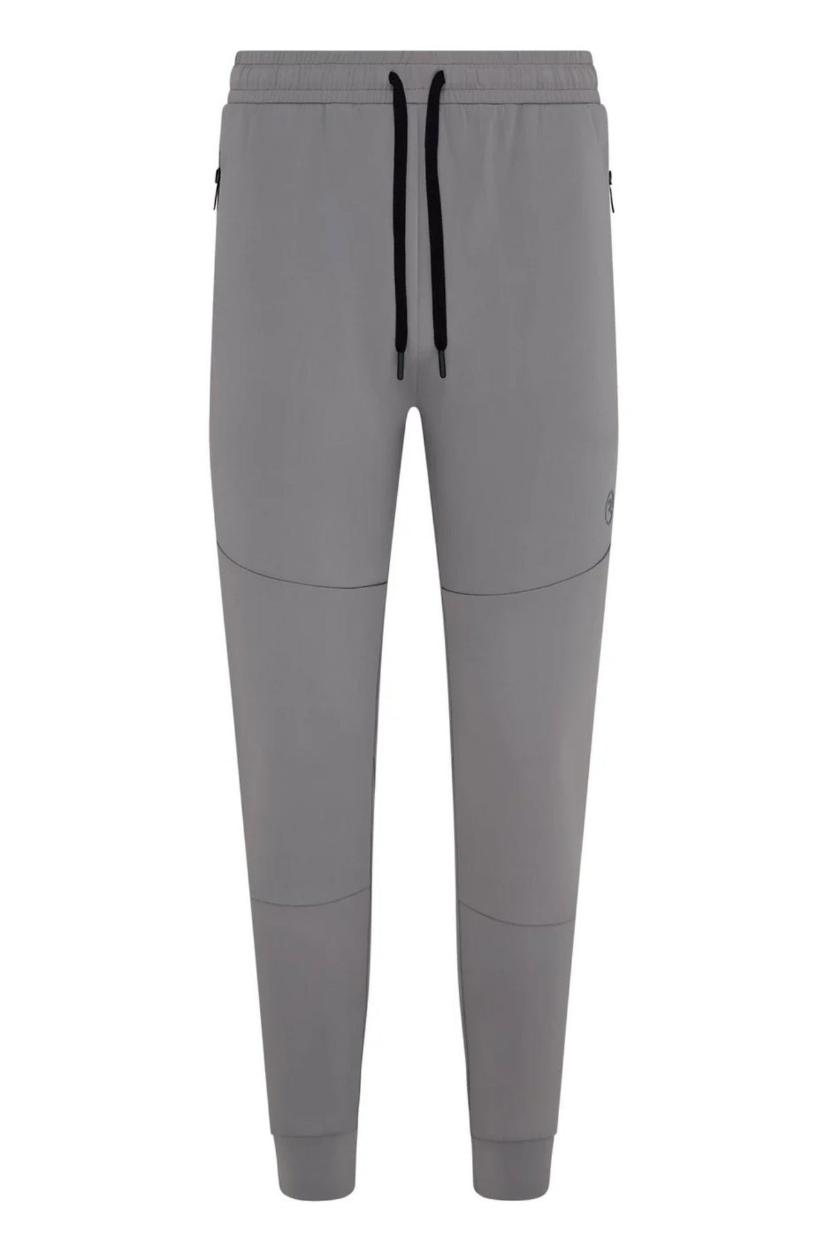 Reflo Aldan Performance Modern Tapered Golf Cuffed Jogger Trousers - Warm Grey