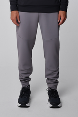 Reflo Aldan Performance Modern Tapered Golf Cuffed Jogger Trousers - Warm Grey