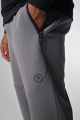 Reflo Aldan Performance Modern Tapered Golf Cuffed Jogger Trousers - Warm Grey