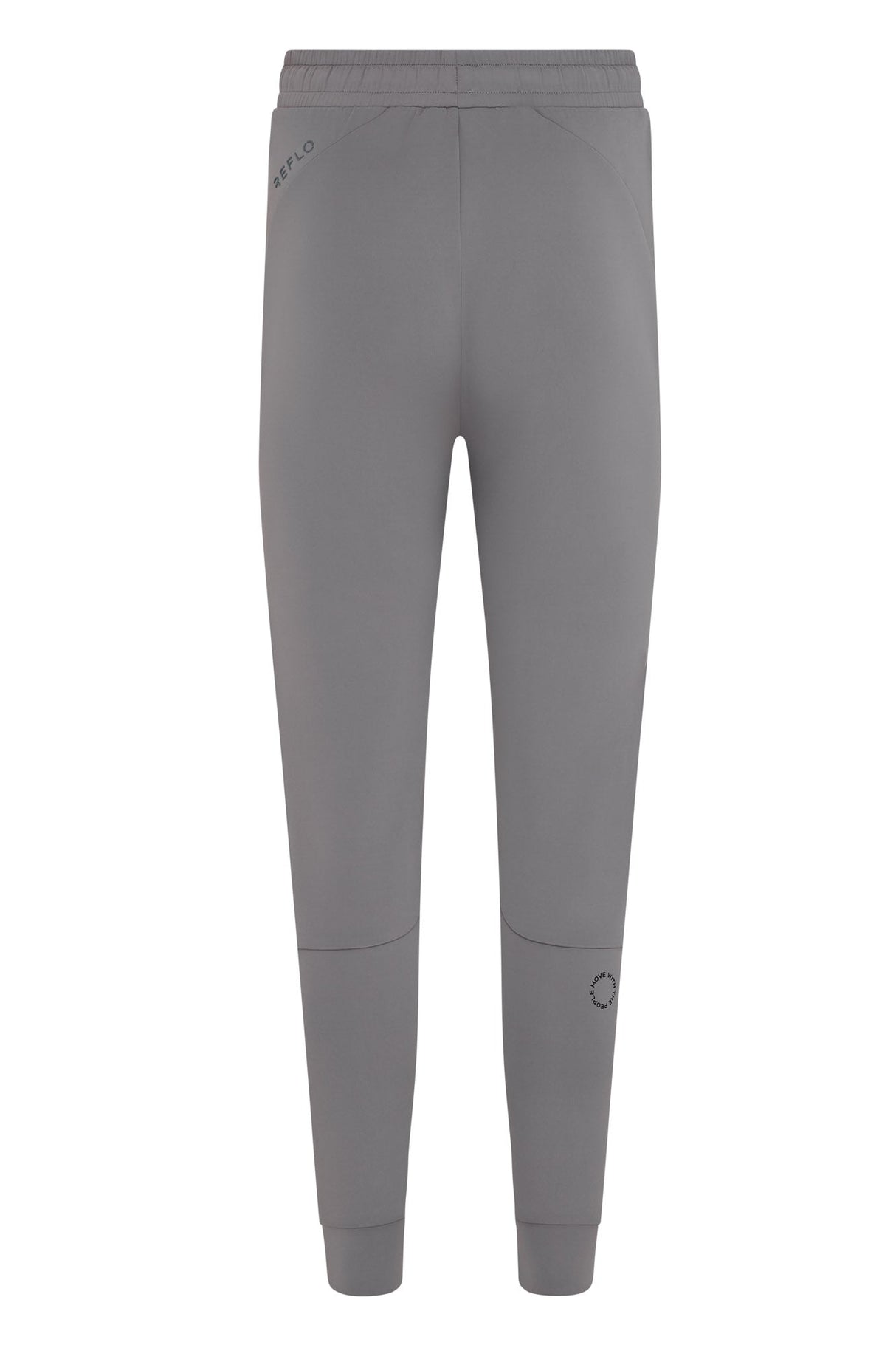Reflo Aldan Performance Modern Tapered Golf Cuffed Jogger Trousers - Warm Grey
