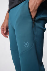 Reflo Aldan Performance Modern Tapered Golf Cuffed Jogger Trousers - Warm Green