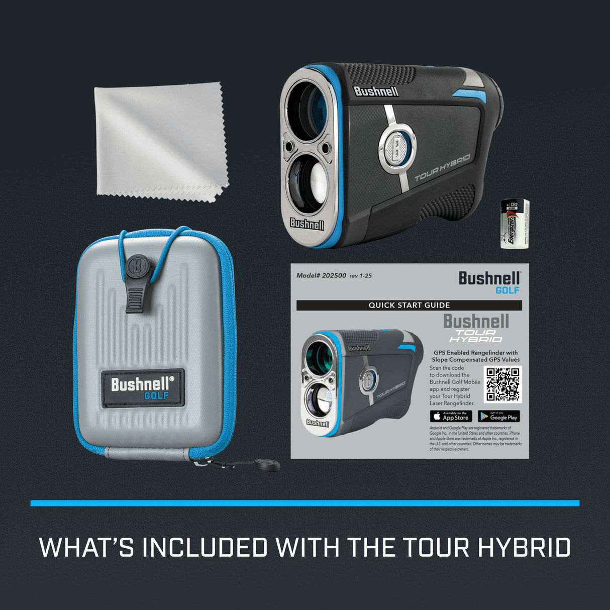 2025 Bushnell Golf Tour Hybrid GPS & Laser Rangefinder + FREE SPARE BATTERY