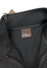 Oscar Jacobson Longton 1/4 Zip Waffle Tech Fleece Pullover - Black