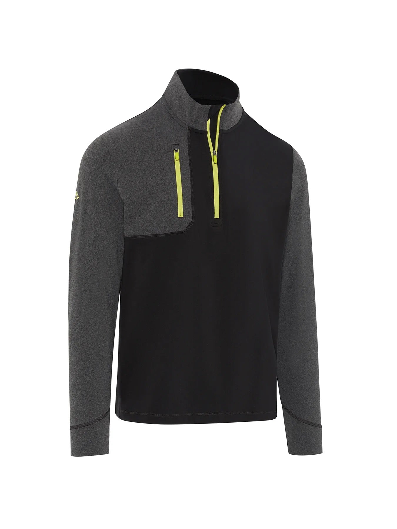 Callaway Weather Series Dual Action Aquapel Block Swing Tech 1/4 Zip Golf Pullover Maglietta, Grigio, S Uomo Callaway Weather Series Dual Action Aquapel Block Swing Tech 1/4 Zip Golf Pullover Maglietta, Grigio, S Uomo