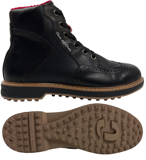 Duca Del Delago 2.0 Spikeless Winter Golf Boots Shoes - SAMPLE - Black / Red