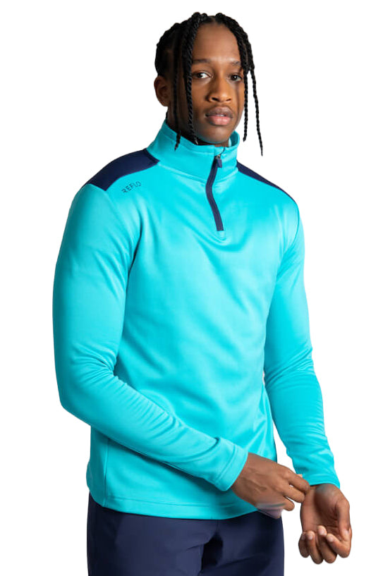 Reflo Barents 1/4 Zip Tech Golf Midlayer - Aqua