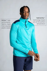 Reflo Barents 1/4 Zip Tech Golf Midlayer - Aqua