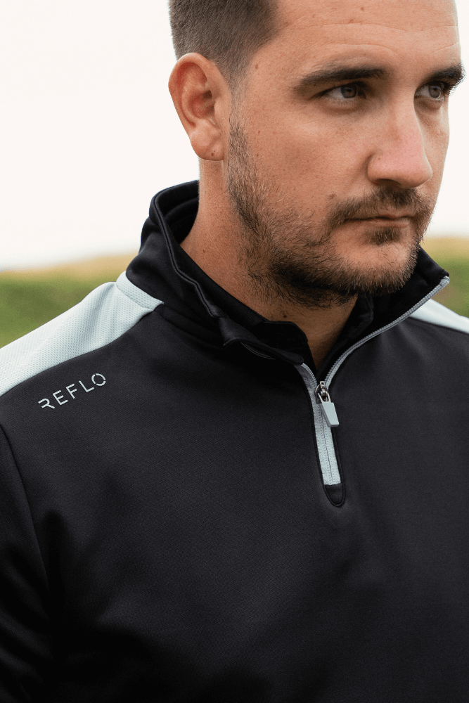 Reflo Barents 1/4 Zip Tech Golf Midlayer - Black