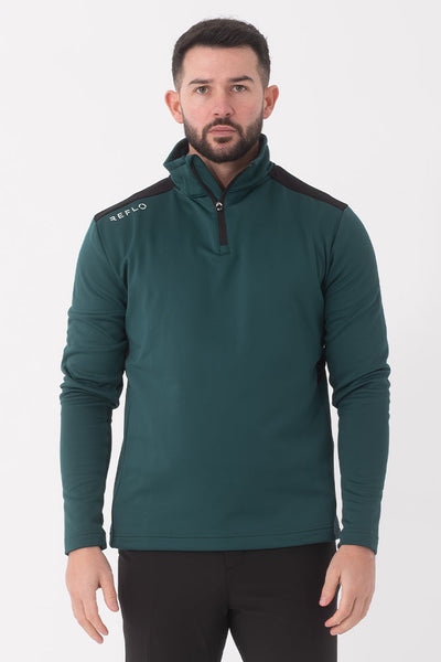 Reflo Barents 1/4 Zip Tech Golf Midlayer - Bottle Green