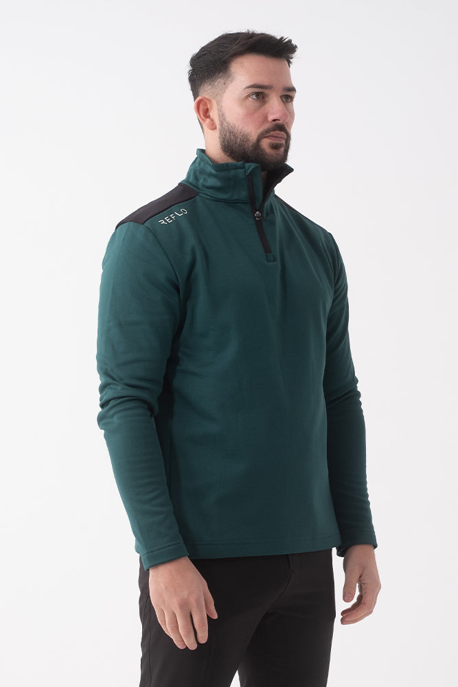 Reflo Barents 1/4 Zip Tech Golf Midlayer - Bottle Green