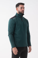 Reflo Barents 1/4 Zip Tech Golf Midlayer - Bottle Green