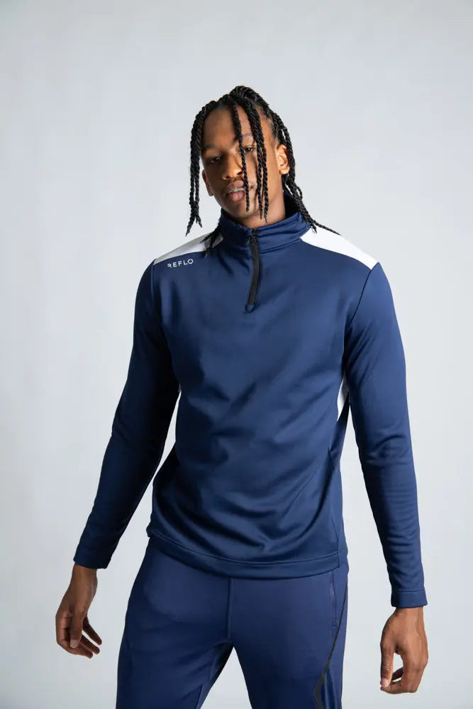 Reflo Barents 1/4 Zip Tech Golf Midlayer - French Navy
