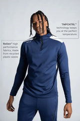 Reflo Barents 1/4 Zip Tech Golf Midlayer - French Navy
