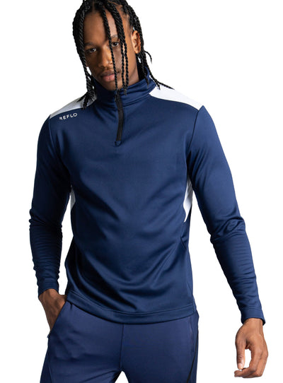 Reflo Barents 1/4 Zip Tech Golf Midlayer - French Navy