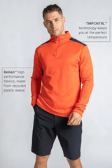 Reflo Barents 1/4 Zip Tech Golf Midlayer - Orange